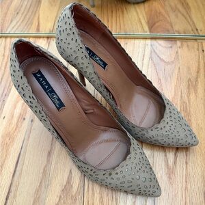 Zara Perforated Pointed-Toe Pumps